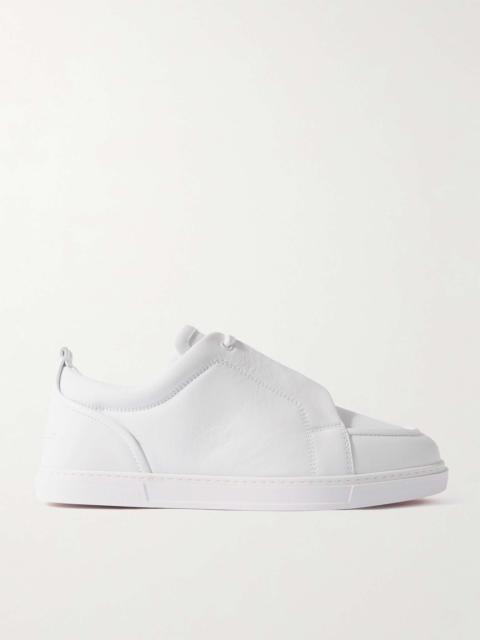Jimmy Rubber-Trimmed Leather Sneakers