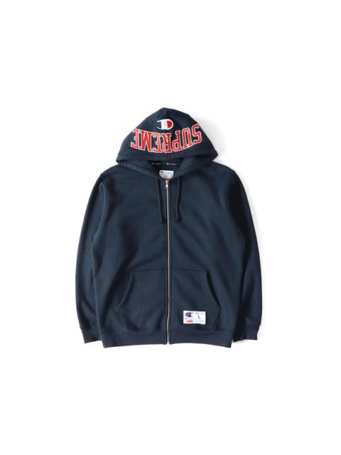 Supreme Supreme Champion Zip Up Hooded Sweatshirt Navy | REVERSIBLE