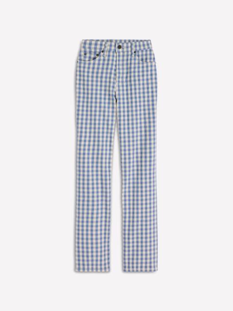 BODEN High Rise Straight Jeans-Blue Gingham