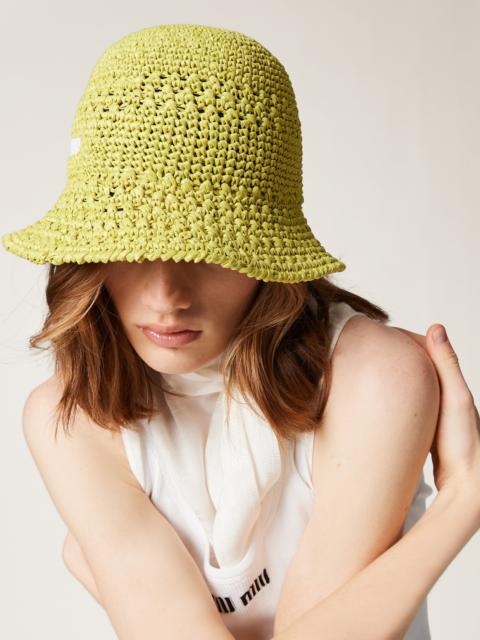 Miu Miu Woven fabric hat
