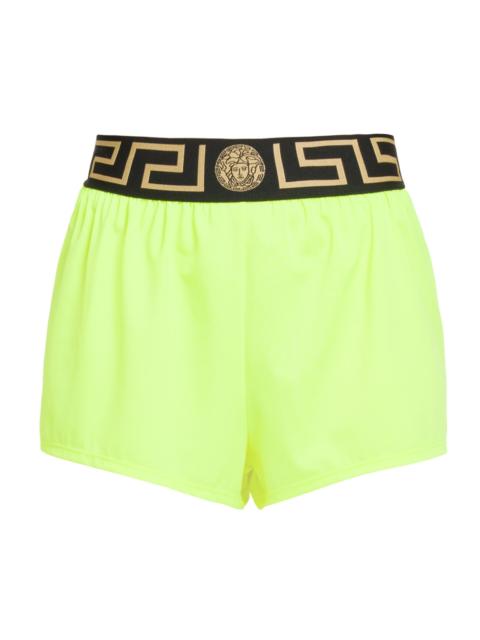 VERSACE Women's Greca Border Swim Shorts - Acid Yellow Black