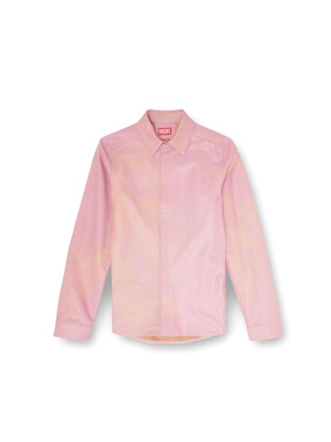 Diesel SHIRT IN TREATED LEATHER