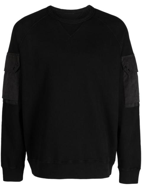 Ten C logo-patch cotton jumper