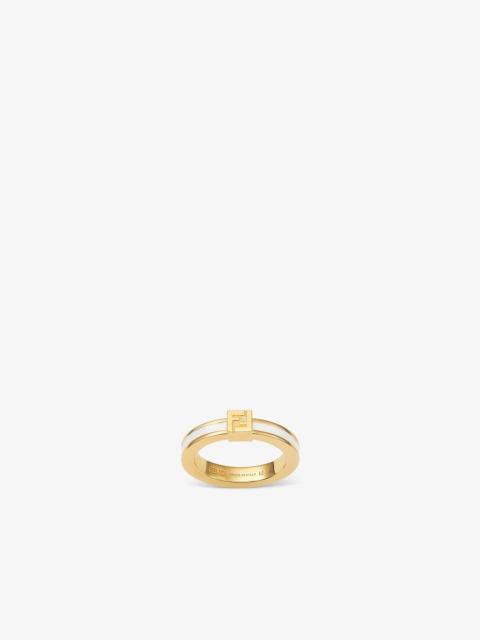 FENDI Forever Fendi ring Gold-colored and white metal ring