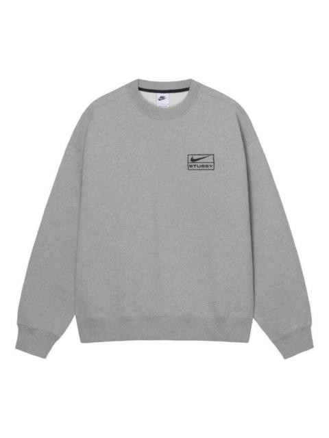 Nike Nike x Stussy Crew Fleece Hoodies Asia Sizing 'Grey' DO9338-063