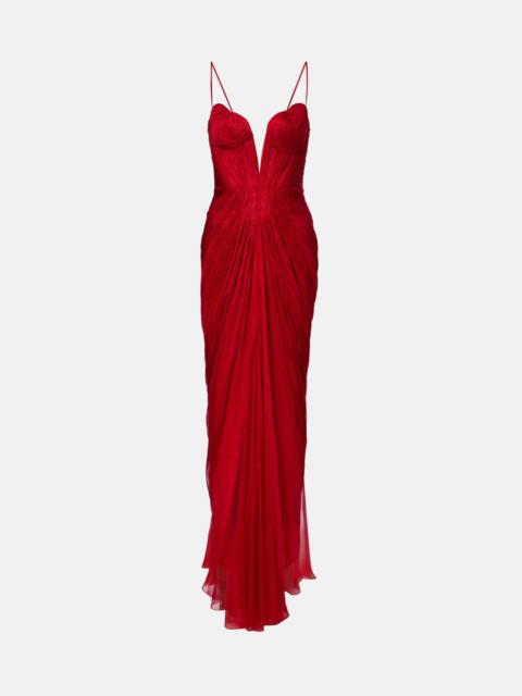 MARIA LUCIA HOHAN Cecilia draped silk gown