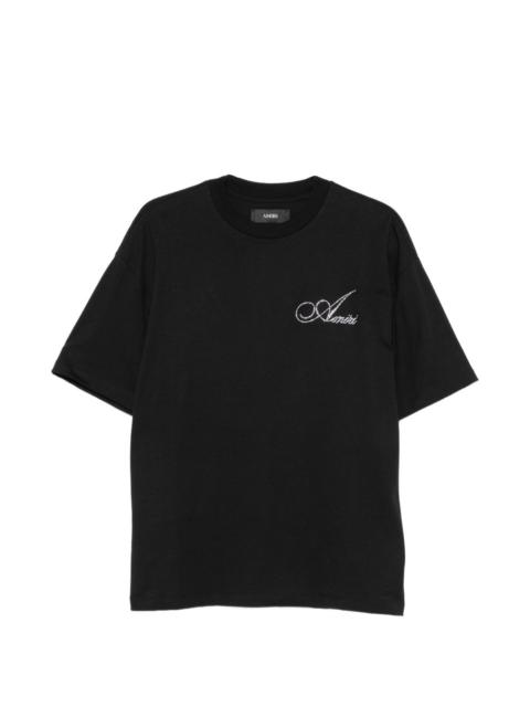 AMIRI crystal-embellished logo T-shirt