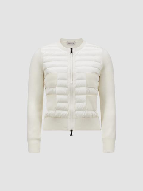 Moncler Padded Wool Zip-Up Cardigan