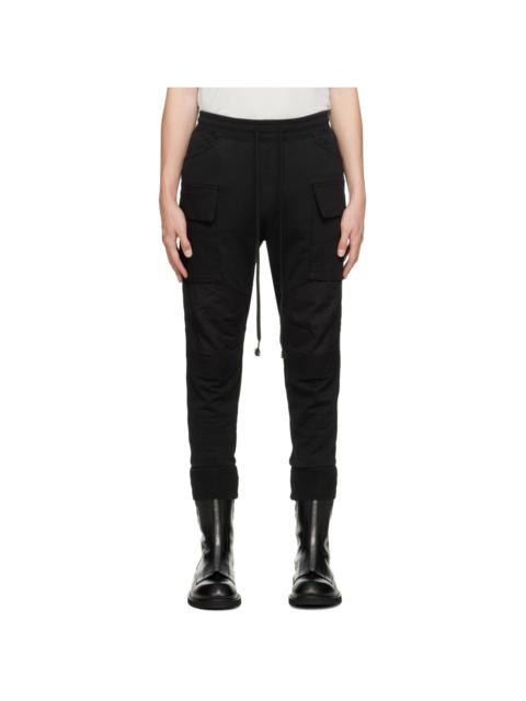 The Viridi-anne Black Drawstring Cargo Pants