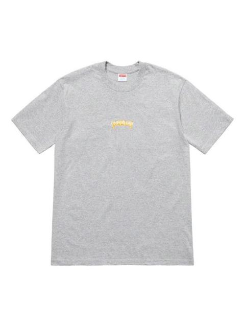 Supreme Supreme SS19 Fronts Tee Heather Grey Round Neck Pullover Short Sleeve Unisex Gray SUP-SS19-275