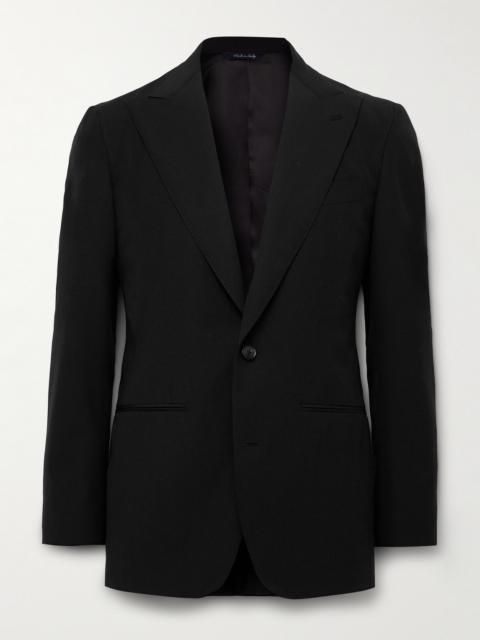 SAMAN AMEL Slim-Fit Wool, Mohair and Linen-Blend Suit Jacket
