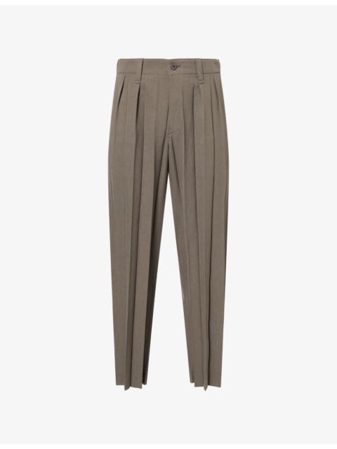 ISSEY MIYAKE Edge Ensemble Pleated Woven Trousers