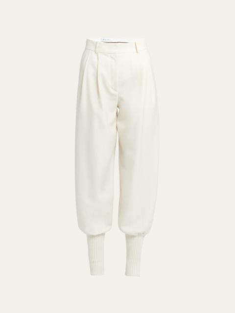 Carmy Balloon Trousers with Modern Wool Cuffs