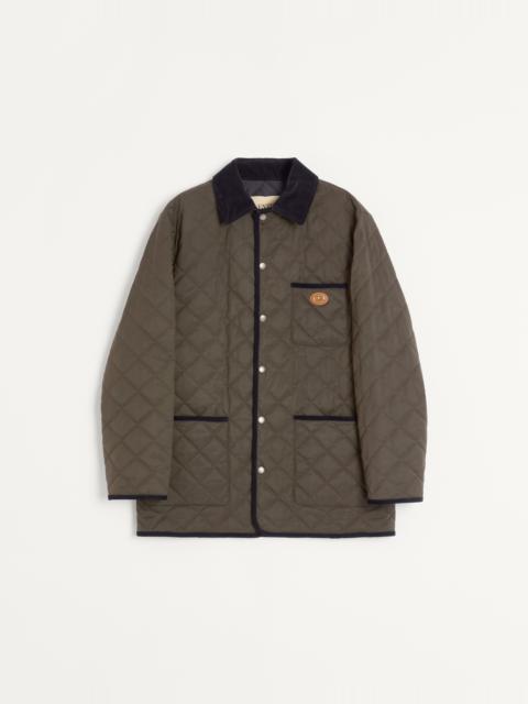 Valentino QUILTED NYLON SHIRT JACKET WITH VLOGO PATCH