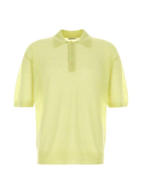 AURALEE mohair blend polo shirt