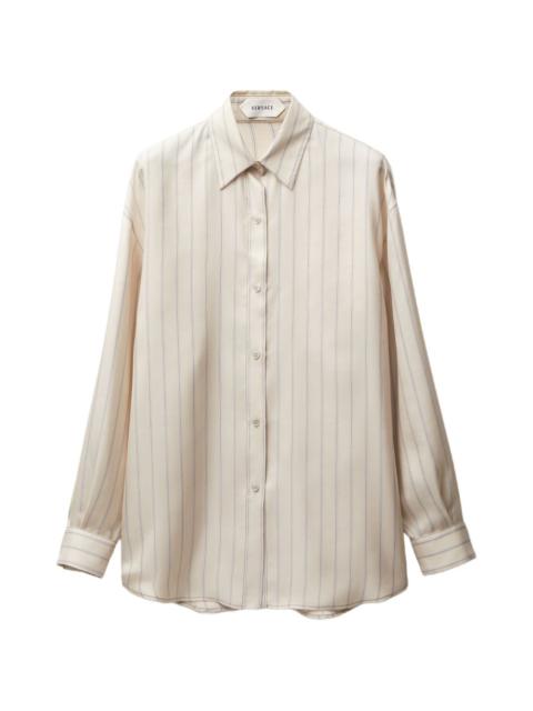 VERSACE striped silk twill shirt