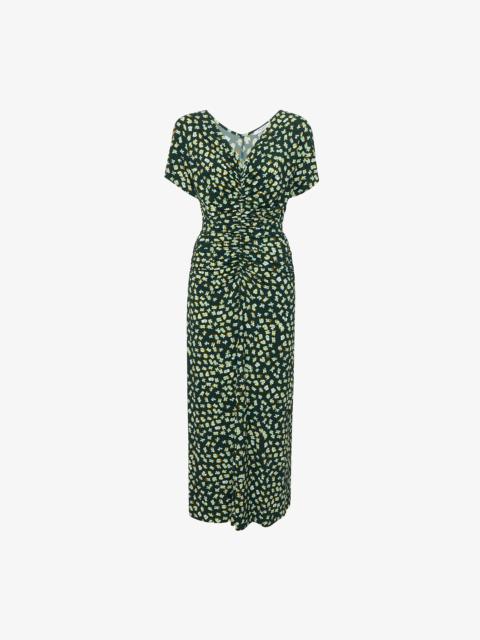 M.M.LaFleur Von Ruched Dress - Light Printed Jersey