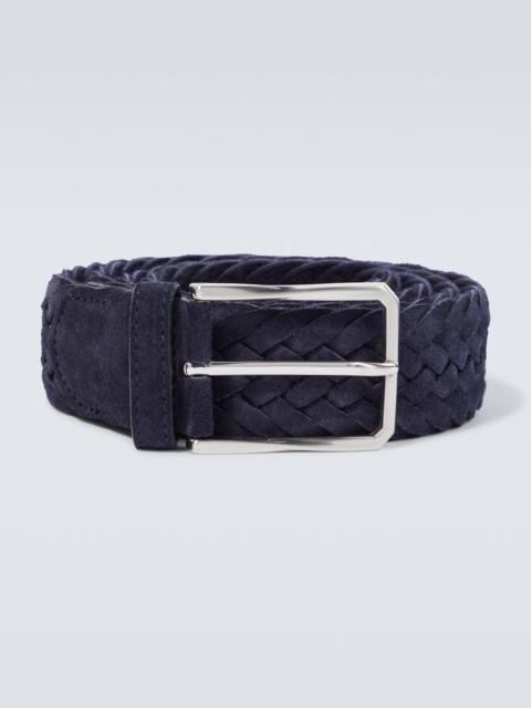 Canali braided 스웨드 벨트