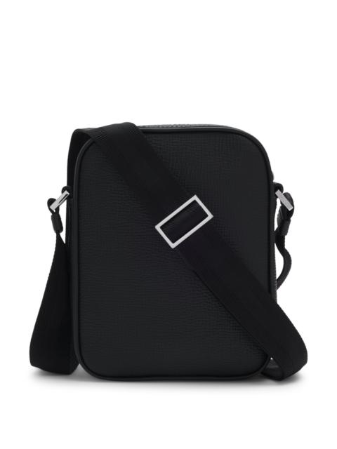 BOSS REPORTER BAG IN PLAIN AND TEXTURED LEATHER