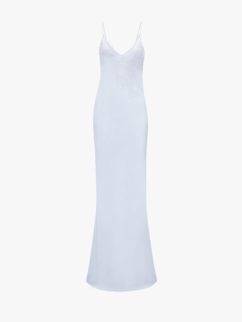 Exclusive Lace Detail Floor-Length Cami Dress In Ice