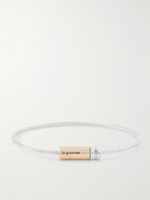 le gramme 7G Sterling Silver and 18-Karat Gold Bracelet