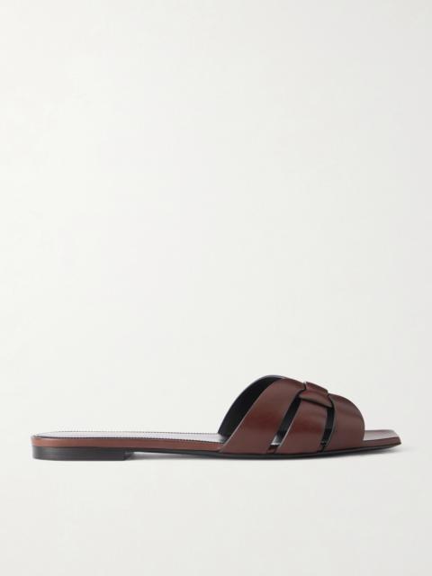 SAINT LAURENT Tribute Leather Slides