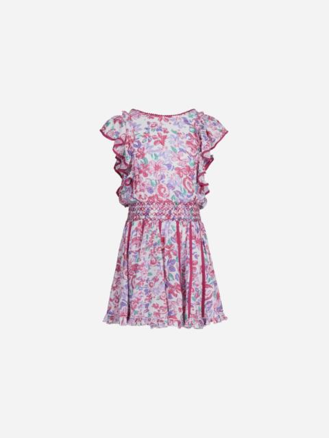 Poupette St Barth Mini Dress Kikka for girls - Pink Garden Rose