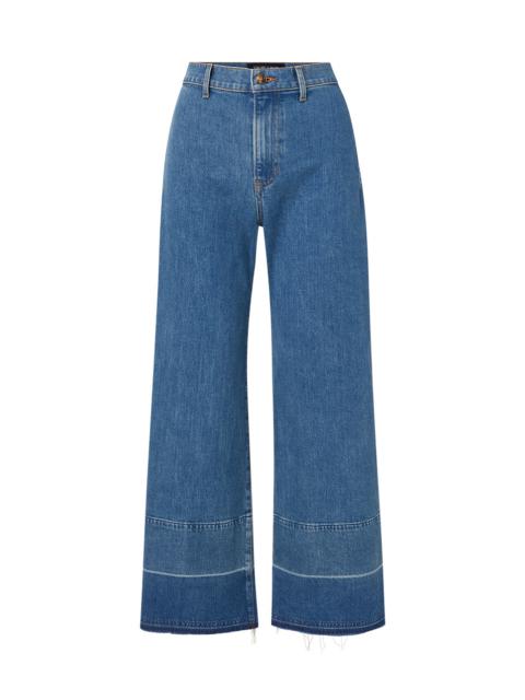 GRANT RELEASED HEM CROPPED WIDE-LEG JEAN