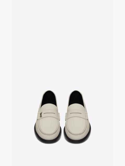 SAINT LAURENT le loafer monogram penny slippers in smooth leather