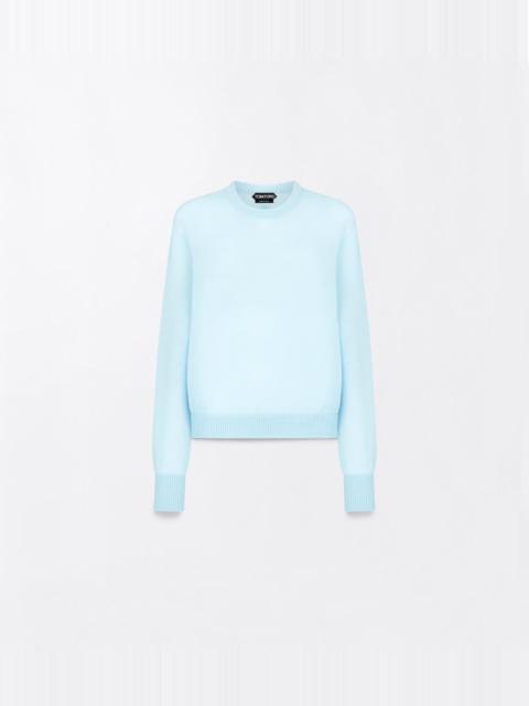 TOM FORD SEAMLESS CASHMERE ASYMMETRIC CREWNECK KNIT
