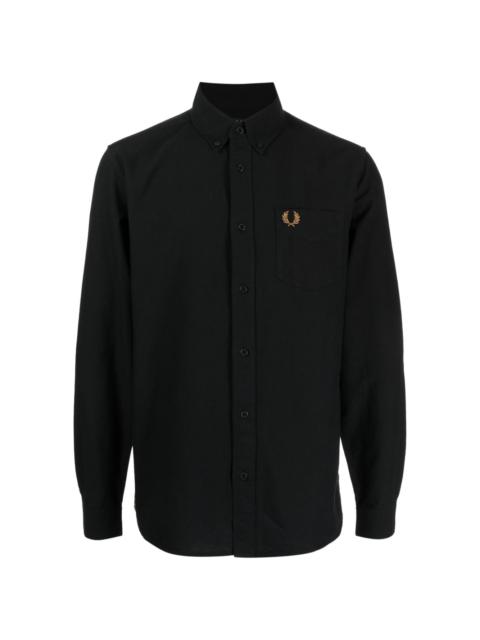 Fred Perry logo-embroidered cotton shirt