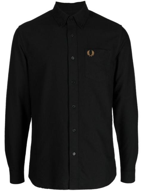 Fred Perry logo-embroidered cotton shirt