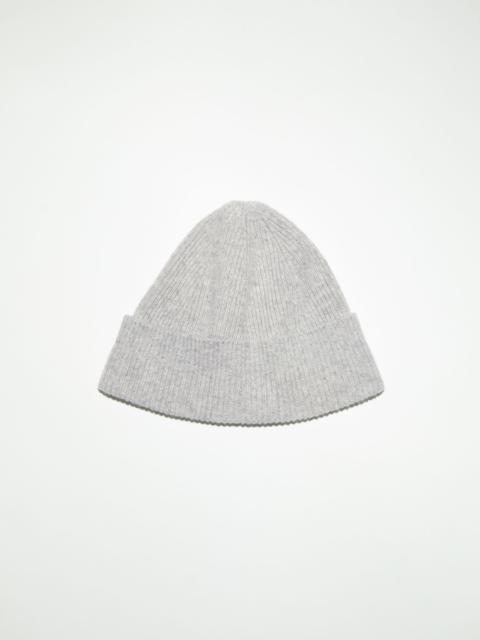 Wool cashmere beanie - Light Grey Melange