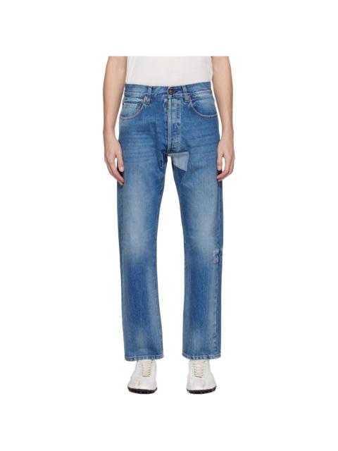 Maison Margiela Blue Tapered Leg Jeans