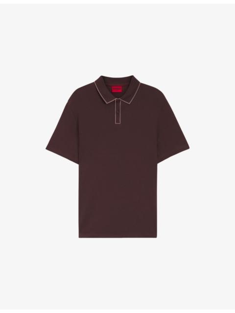 Contrast-Piping Cotton-Jersey Polo Shirt