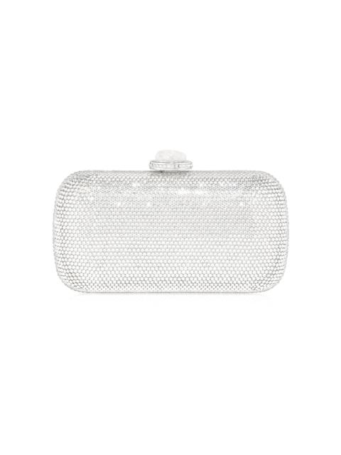 JUDITH LEIBER Soap Dish Crystal Clutch silver