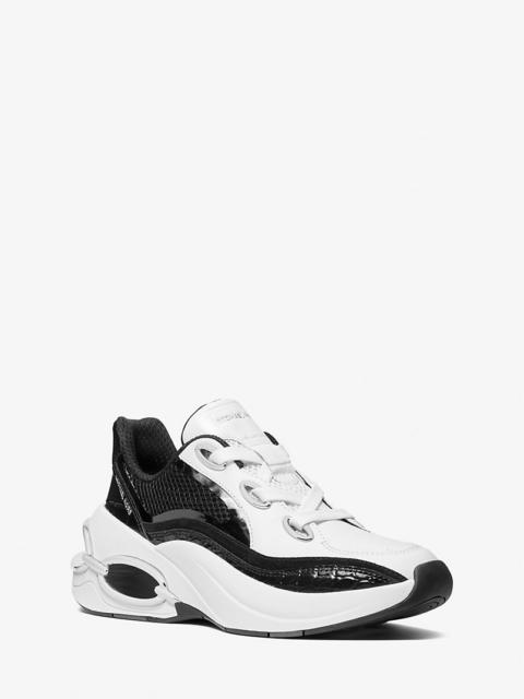 MICHAEL KORS Toni Mixed-Media Trainer