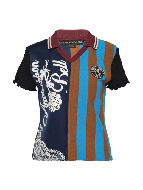 Andersson Bell Reworked Football Collar Top