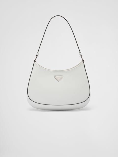 Prada Cleo Brushed Leather Shoulder Bag With Flap in Metallic