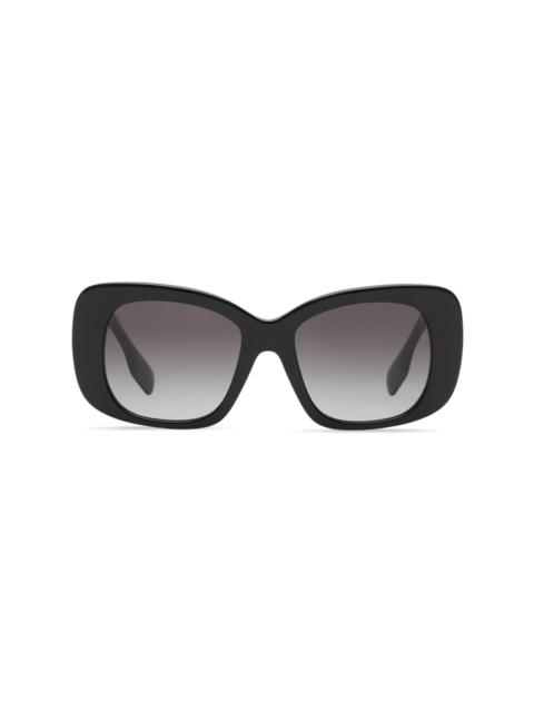 Burberry logo-embossed oversize-frame sunglasses