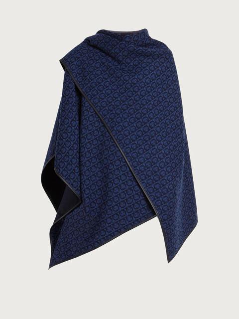 FERRAGAMO GANCINI DOUBLE-FACE CAPE