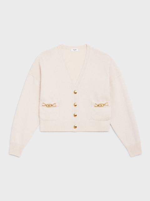 CELINE CARDIGAN WITH GOURMETTE IN HERITAGE CASHMERE