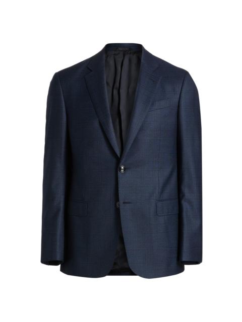 GIORGIO ARMANI Men's Windowpane Wool Sportcoat - High Blue