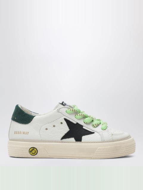 Golden Goose May sneakers in white/black/green leather
