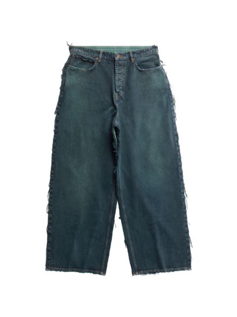 BALENCIAGA wide-leg panelled jeans