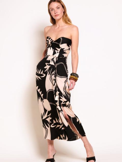 Poupette St Barth Long Dress Collina - Black Oasis