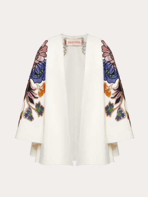 Valentino EMBROIDERED LIGHT DRAP CAPE