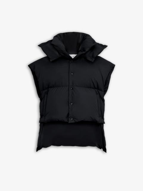 【関税込み】ALAIA Oversize asymmetric down vest Alaïa Nylon padded down vest | tessabit | REVERSIBLE