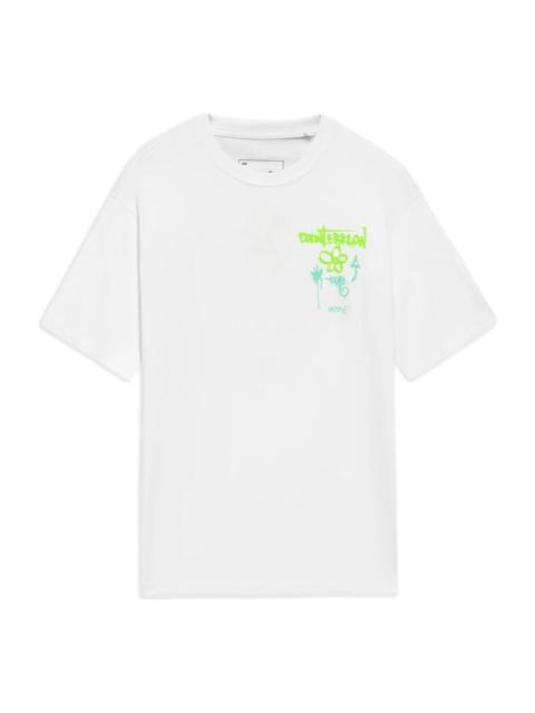 Li-Ning Counterflow Graphic Loose Fit T-shirt 'White' AHSS589-5