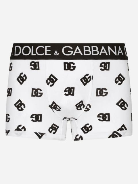 Dolce & Gabbana Two-way stretch jersey boxer shorts with DG logo